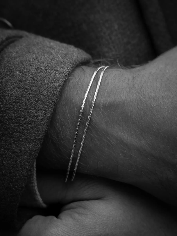 Bracelet Snake Carré Argent