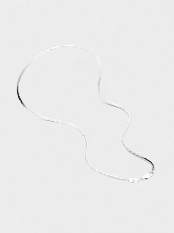 Collier Snake Carré Argent